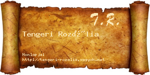 Tengeri Rozália névjegykártya